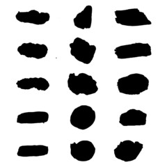 Hand painted brush strokes.Grunge brush strokes.