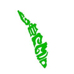 Kerala map typography green colour god's own country, expressive typography