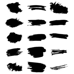 Hand painted brush strokes.Grunge brush strokes.