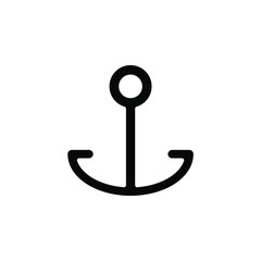 Anchor, Port Solid Icon, Vector, Illustration, Logo Template. Suitable For Many Purposes.
