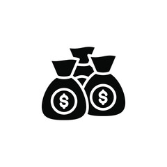 Money, Cash, Wealth, Payment Solid Icon, Vector, Illustration, Logo Template. Suitable For Many Purposes.