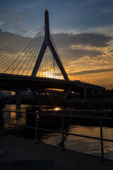 Fototapeta na wymiar Zakim Bridge in Boston Massachusetts