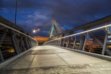 Obraz na płótnie Canvas Zakim Bridge in Boston Massachusetts