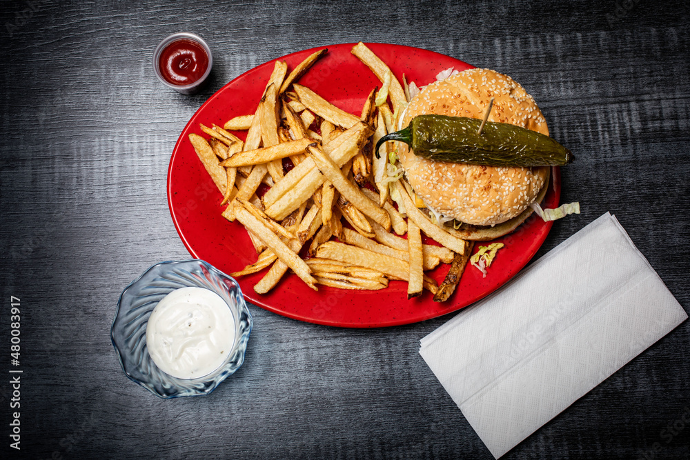 Canvas Prints fries and burger