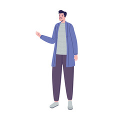 man using winter clothes