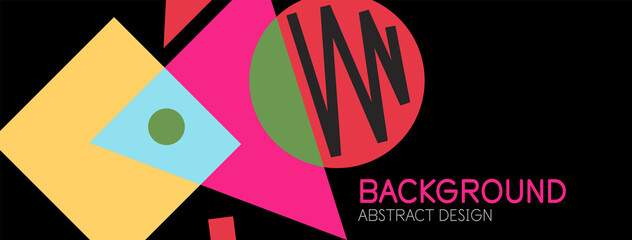 Obraz premium Abstract background. Blocks, lines, triangles, circles composition. Techno or business concept for wallpaper, banner, background, landing page