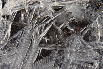 close up of ice crystals