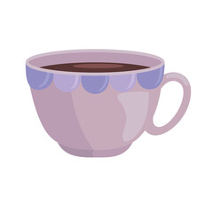 coffee in lilac cup
