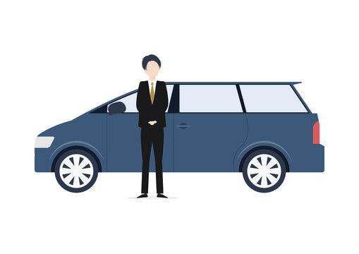 運転手 ドライバー 送迎車 遺体搬送のイラスト素材 Mayucolor02 Stock Vektorgrafik Adobe Stock