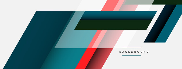 Vector background. Abstract overlapping color lines design with shadow effects. Illustration for wallpaper banner background or landing page