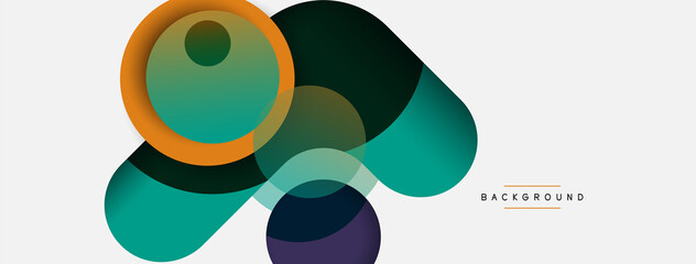 Circle and round shapes abstract background. Vector illustration for wallpaper banner background or landing page