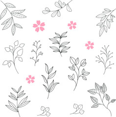 Seamless childish pattern with cute animals in black and white style. Vector illustration. Beautiful animals. Creative scandinavian kids textures for fabric, wrapping, textile, wallpaper, clothes.