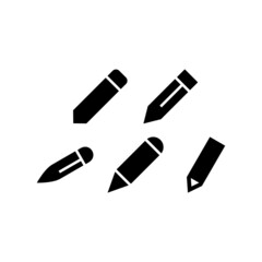 Pencil set icon isolated on white background