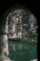 Naklejka premium ancient stone wall