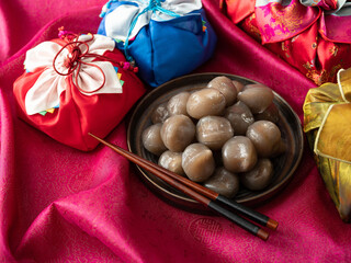 Korean traditional food rice cake