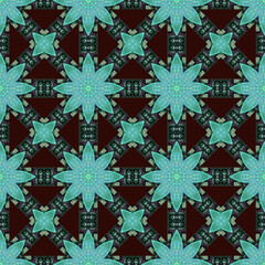 Naklejka na ściany i meble Abstract seamless pattern with various shapes. Geometric pattern for fabric. Textile background.