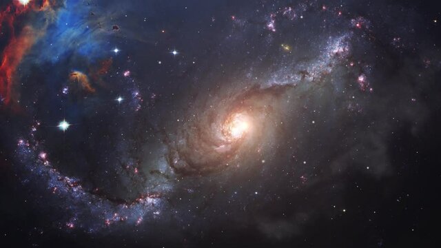 4k Nebula and galaxies in space, the universe