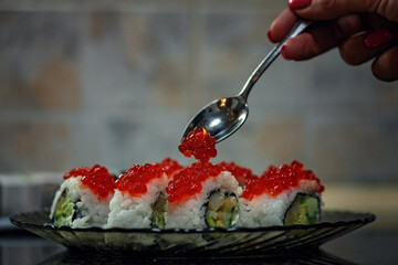 Making sushi at home