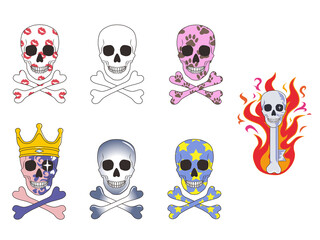 ドクロのイラストセット