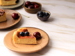  Basque brunt cheese cake sliced