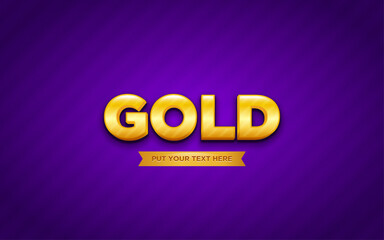 gold text effect, editable elegant and 3D text style.