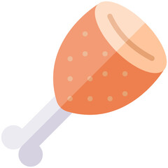 Chicken Leg flat icon