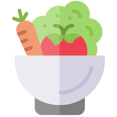 Vegetable Bowl flat icon