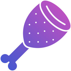 Chicken Leg flat gradient icon