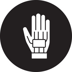 glove glyph icon