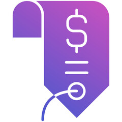 Price Tag flat gradient icon