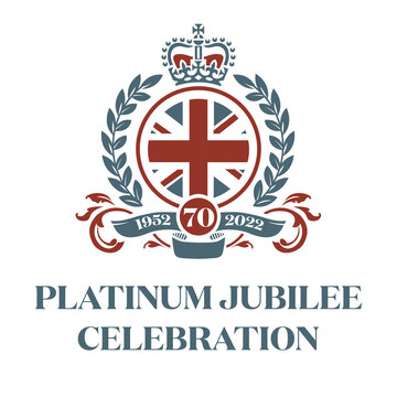 The Queens Platinum Jubilee Celebration 1952 - 2022 vector illustration