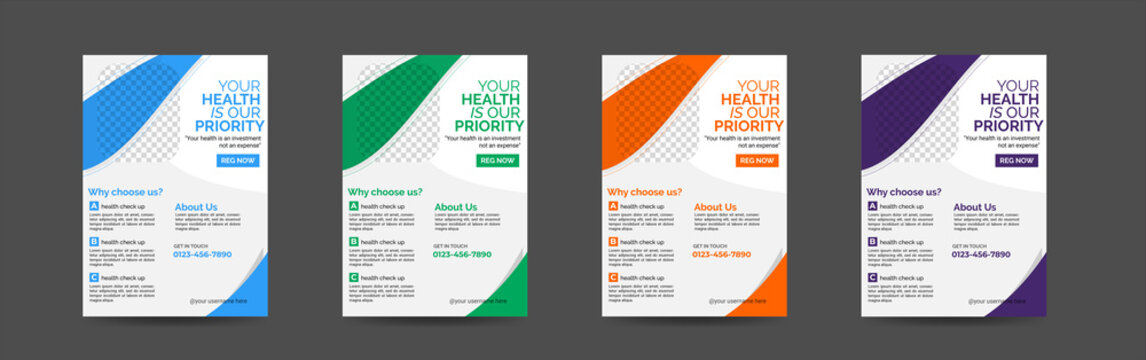 nursing services business flyer design