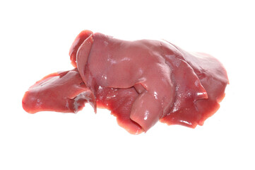 raw meat isolated on white background