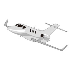 luxury private jet flying vector design