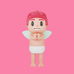 cupid character valentine's day concept