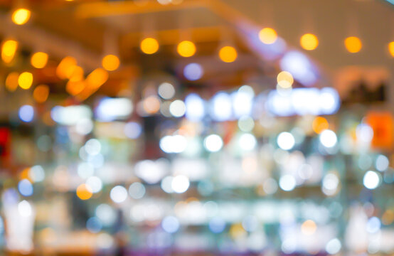luxury bokeh defocus to LED light in jewellery shop in department store, for background.