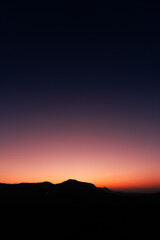 sunset in the mountains