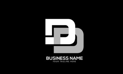 Alphabet DD double joint link monogram vector logo template