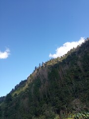 clouds over the mountains
