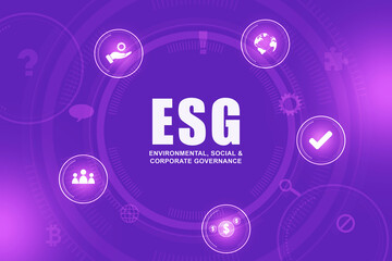 2D illustration environmental social governance
