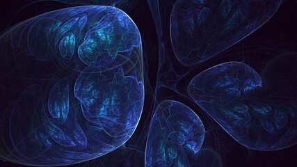 Obraz premium 3D rendering abstract multicolor technology fractal light background