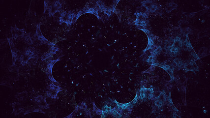 Fototapeta premium 3D rendering abstract multicolor technology fractal light background