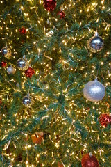 Obraz na płótnie Canvas Christmas Hanging Balls on Christmas Tree