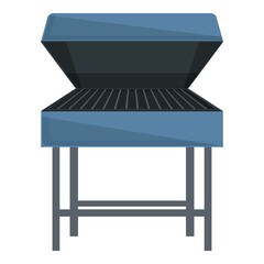 Square grill icon cartoon vector. Cook food. Kitchen beef