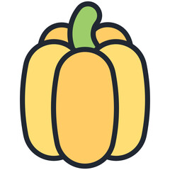 Paprika filled line color icon