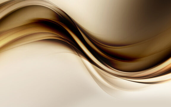 Abstract Brown Wave Design Background. © SidorArt