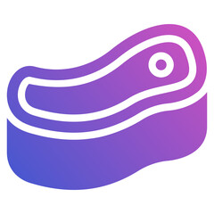 Beef flat gradient icon