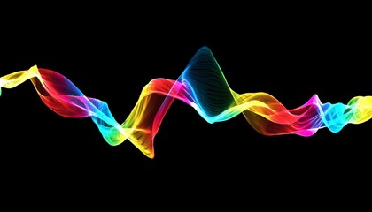 Obraz na płótnie Canvas Colorful Wave Spectrum on Black Background