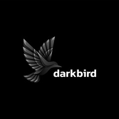 Fototapeta premium Vector Logo Illustration Dark Bird Gradient Colorful Style.