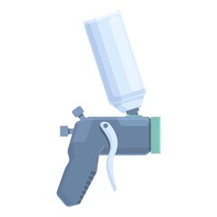 Machine sprayer icon cartoon vector. Paint gun. Air painter